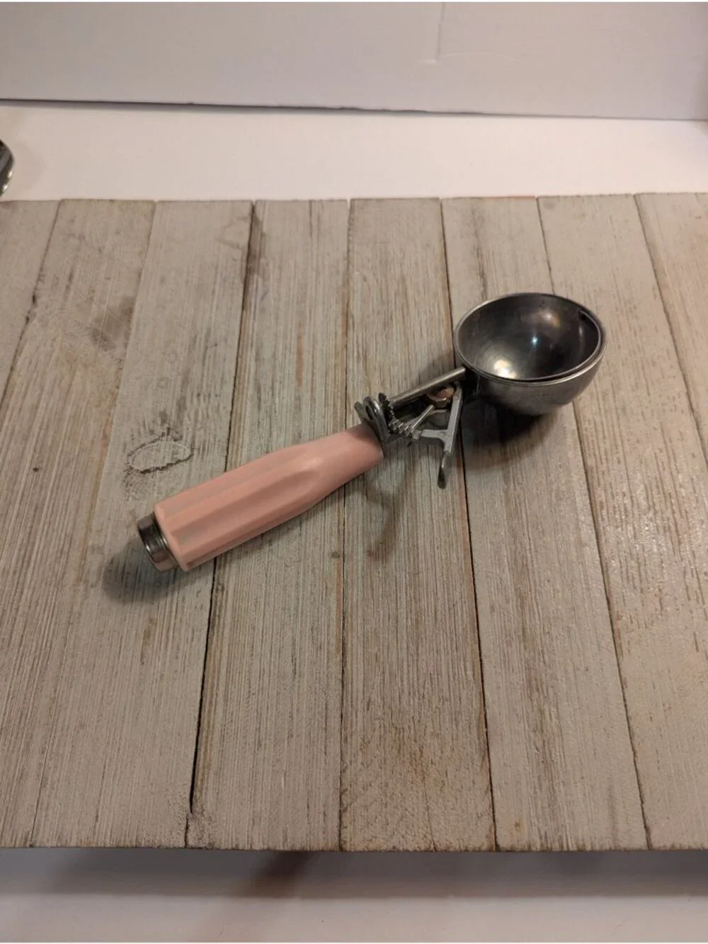 Metal Ice Cream Scoop Pink Plastic Handle Japan